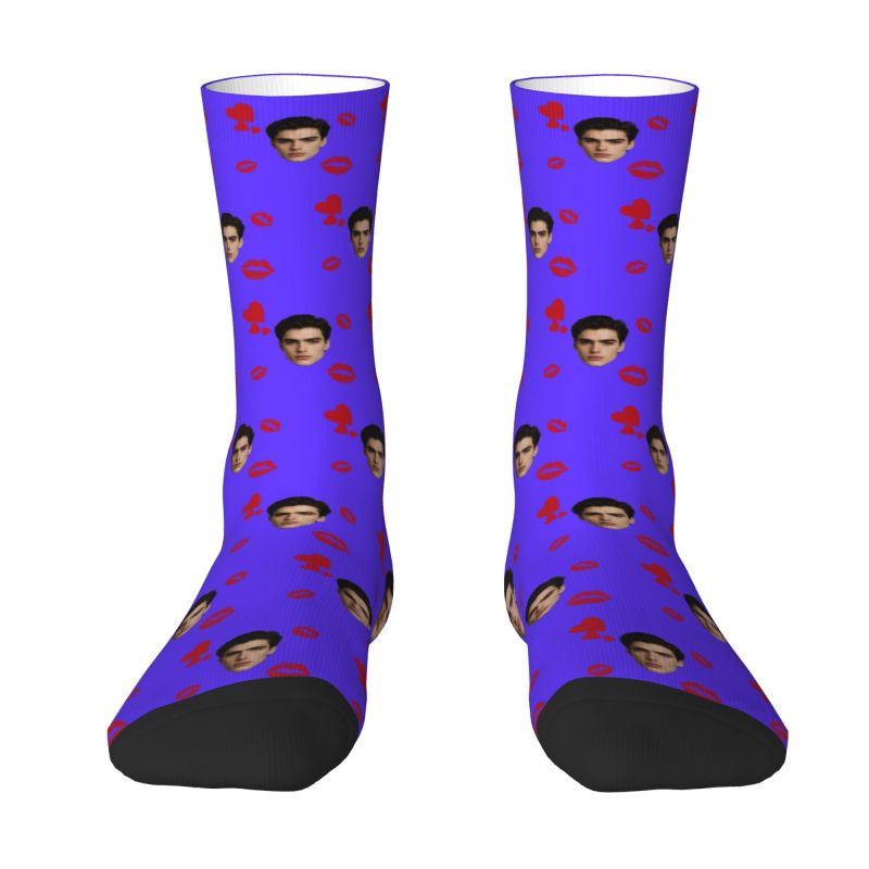 Dress Sock Men - Foto Wajah Kustom Dengan Kaus Kaki