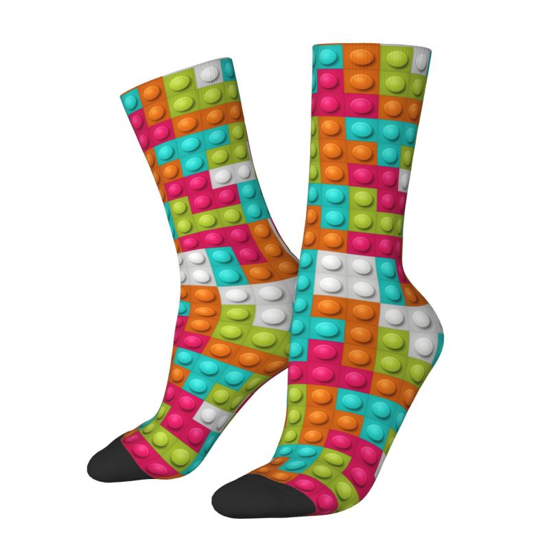 Dress Sock Men - Kaos Kaki Pria Motif Balok Bangunan