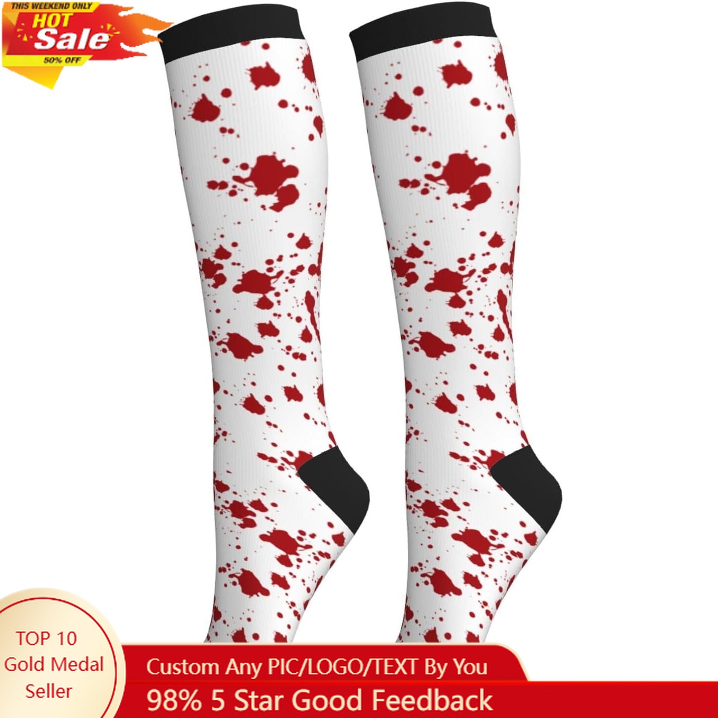 Knee High Sock Women - Kaos Kaki Kompresi Setinggi Betis dan
