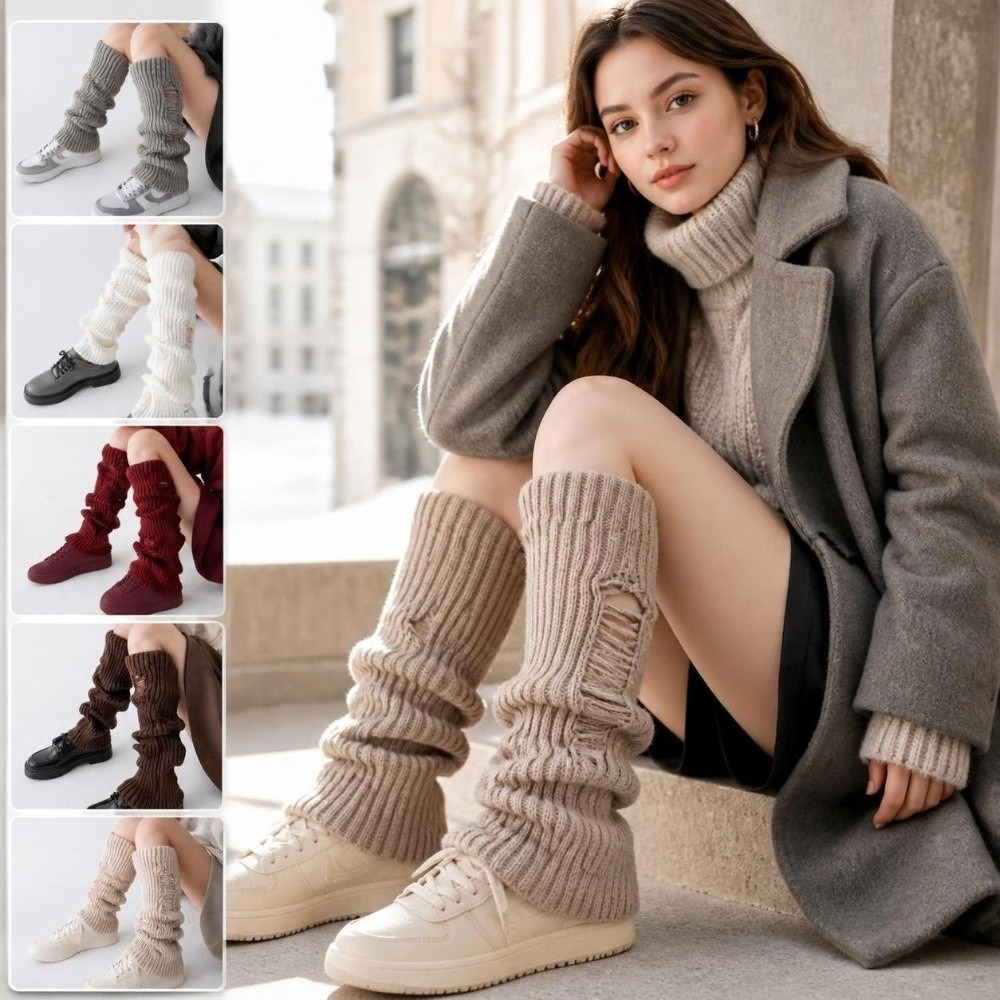 Penghangat Kaki Rajutan Hangat - Boot Sock Slouchy ulasan dan harga