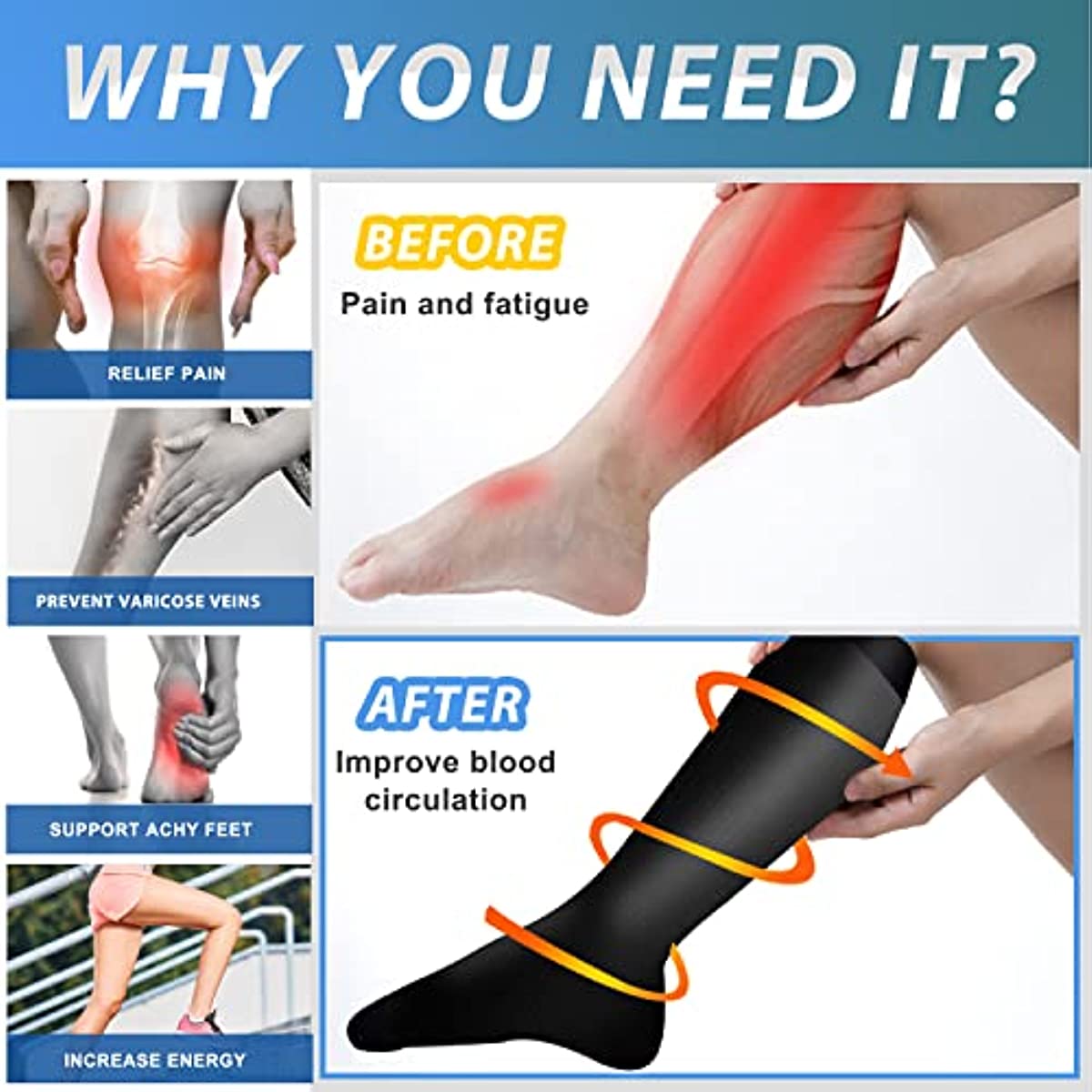 7 Pasang Kaus Kaki Kompresi Wa - Compression Sock Medical ulasan dan harga