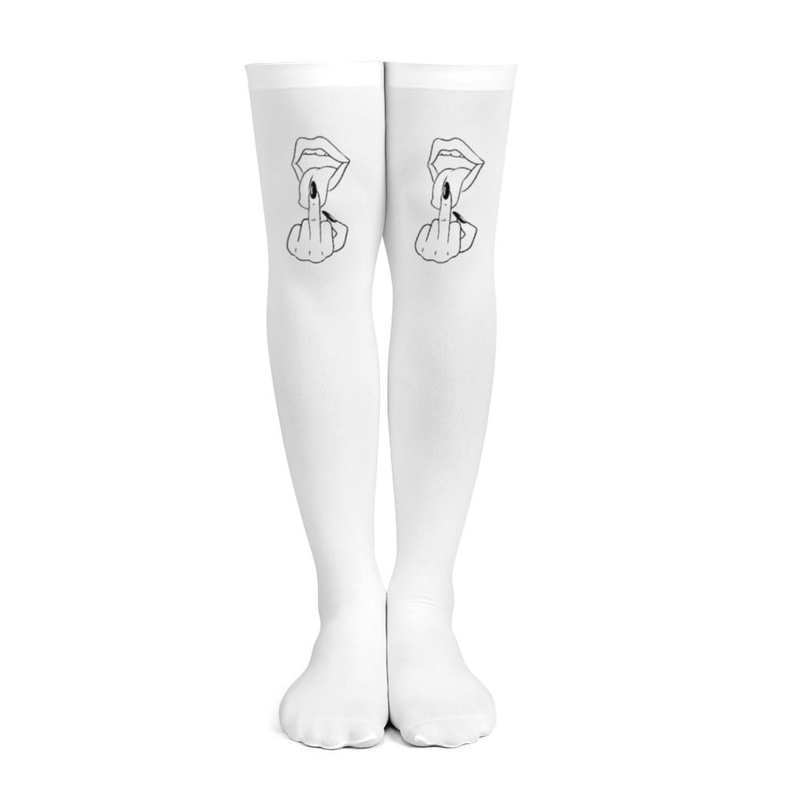 Kaos kaki wanita putih dengan  - Knee High Sock Women ulasan dan harga