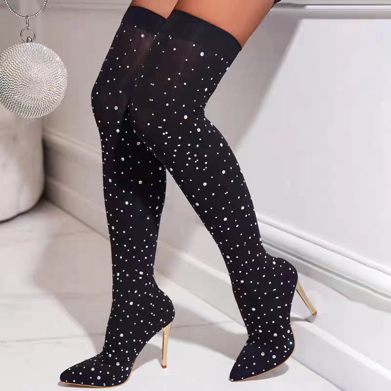 Sepatu Bot Kaus Kaki Melar Kak - Knee High Sock Women ulasan dan harga